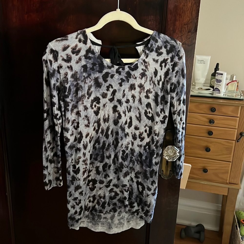 Babaton Silk & Cashmere Blend Leopard Print